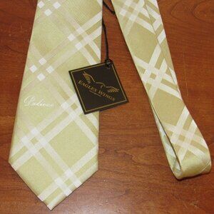 Eagles Wings Men's Tie New with Tags NWT Gold Cream